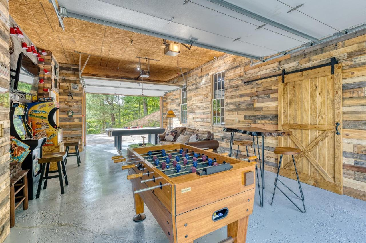 Trout N' About Your Blue Ridge Mountains Retreat, Hot Tub + Game Room! เอลลิเจย์ ภายนอก รูปภาพ